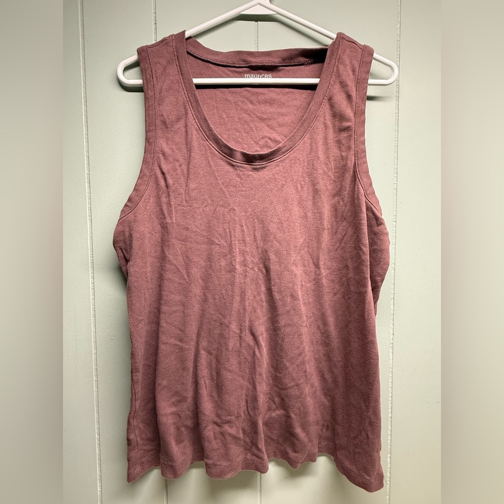 Maurices Scoop Neck Tank Top — Mauve Pink